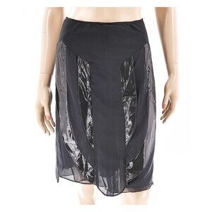 GUERRIERO NWT Shiny Ruffles Pencil Skirt
